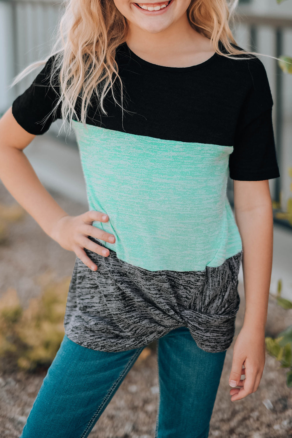 Twisted Knot Color Block Top