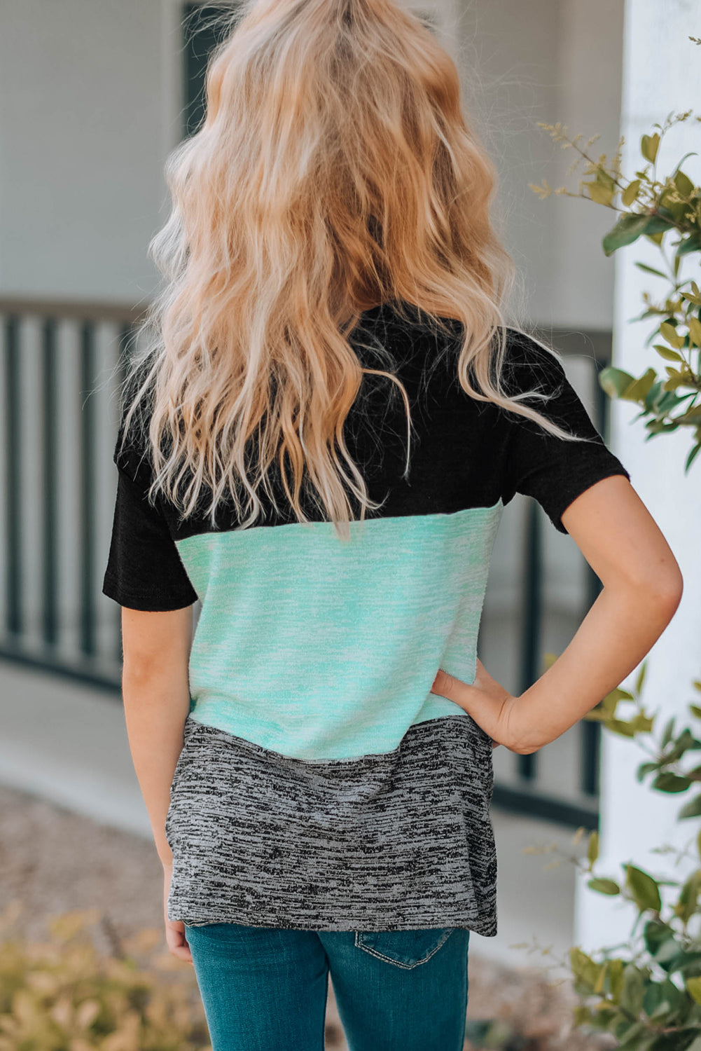 Twisted Knot Color Block Top