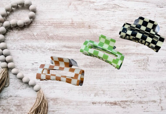 Checkered Claw Clips